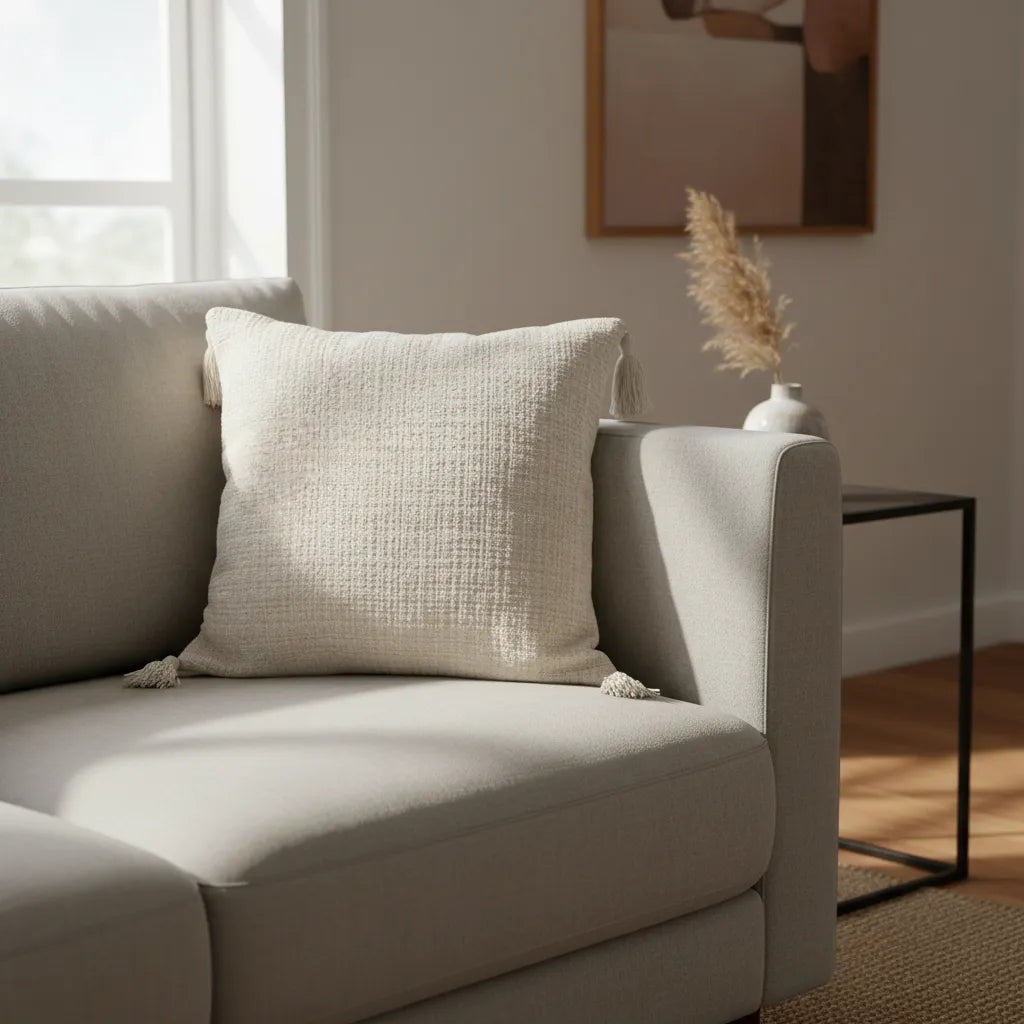Fundas de cojines 45x45cm. Chenille Arena Beige