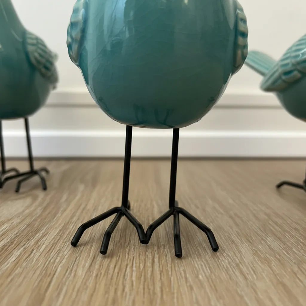 Set 3 Pajaritos De Cerámica  - Chismosas