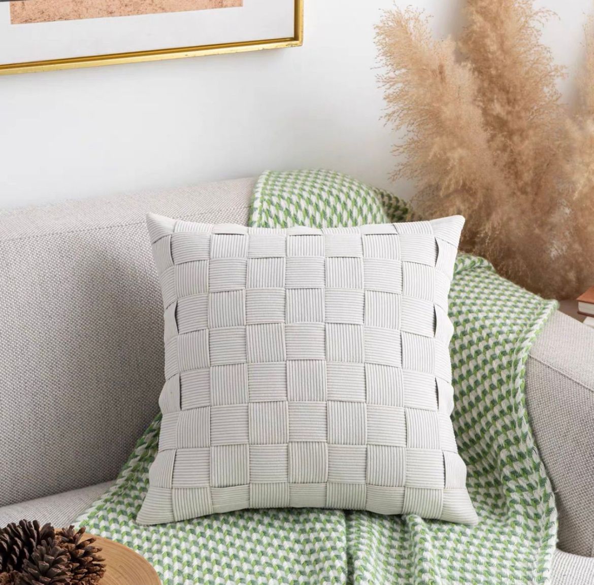 Fundas de cojines entrelazados