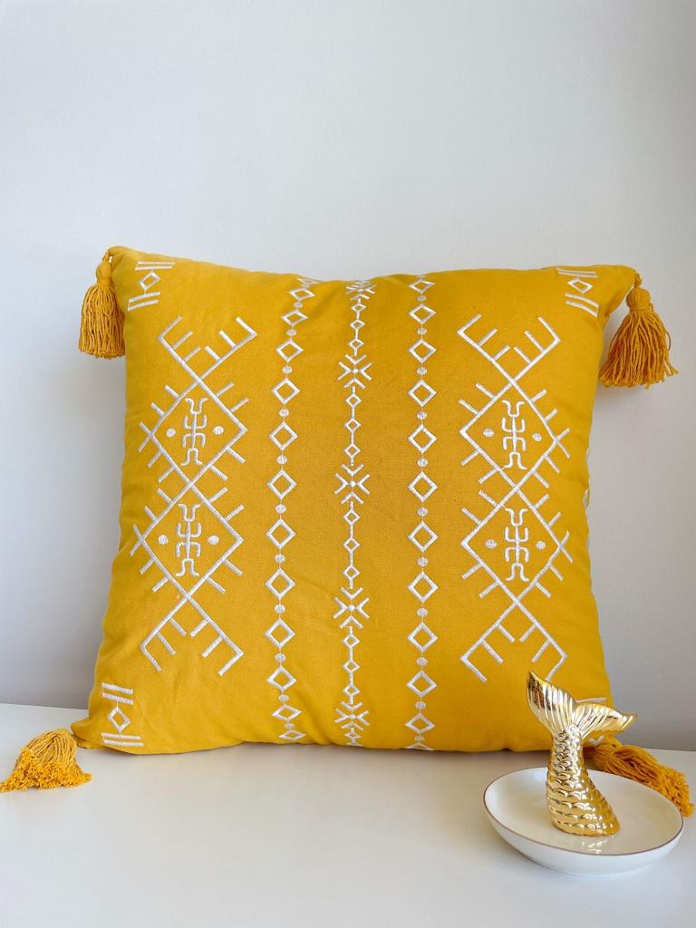 Fundas de cojines bordadas punto