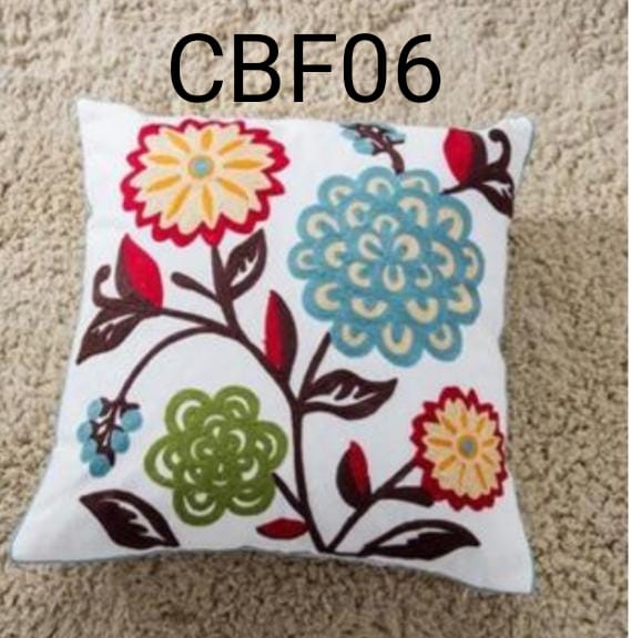 Fundas de cojines bordadas con flores