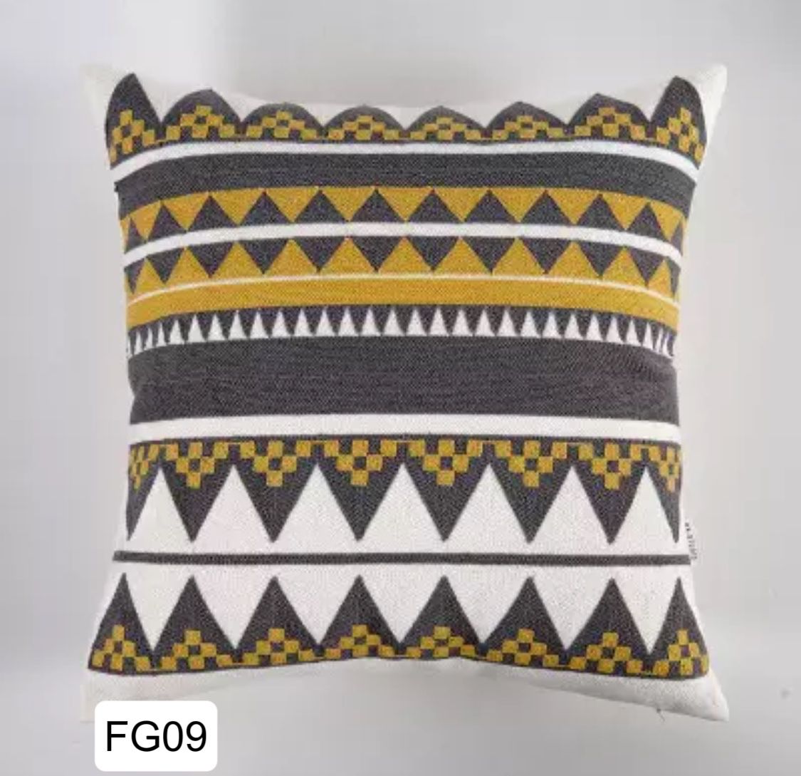 Fundas de cojines con diseños  geométricos