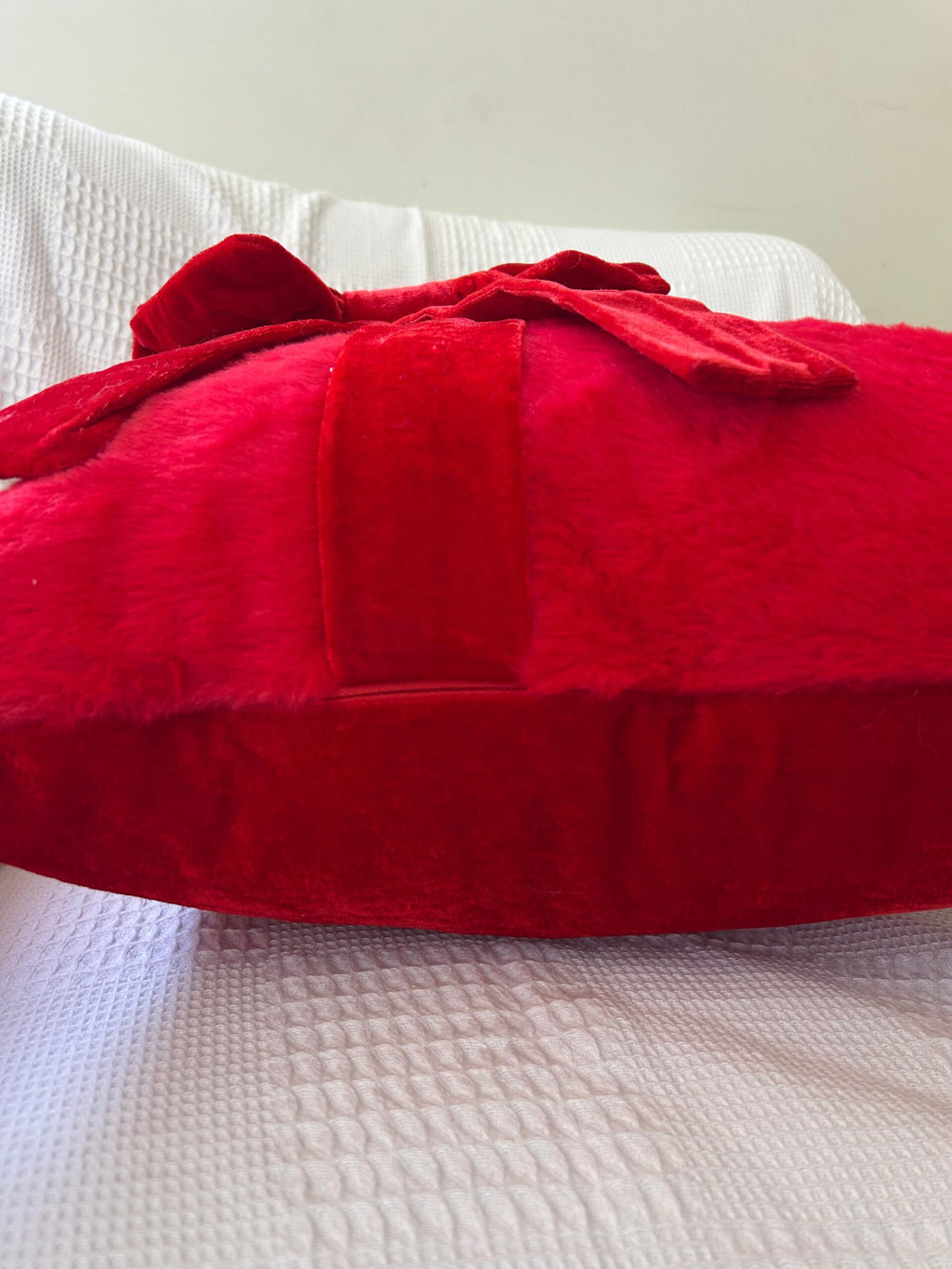 Fundas de cojines navideñas con diseño 3D de lazo elegante