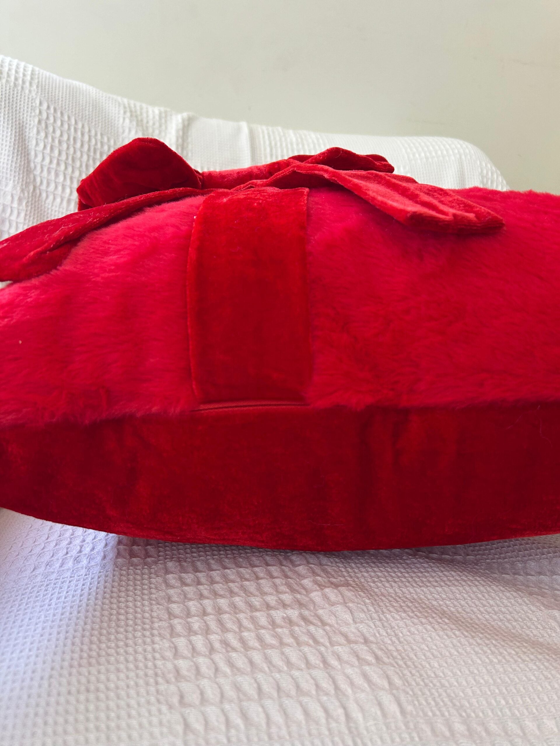 Fundas de cojines navideñas con diseño 3D de lazo elegante