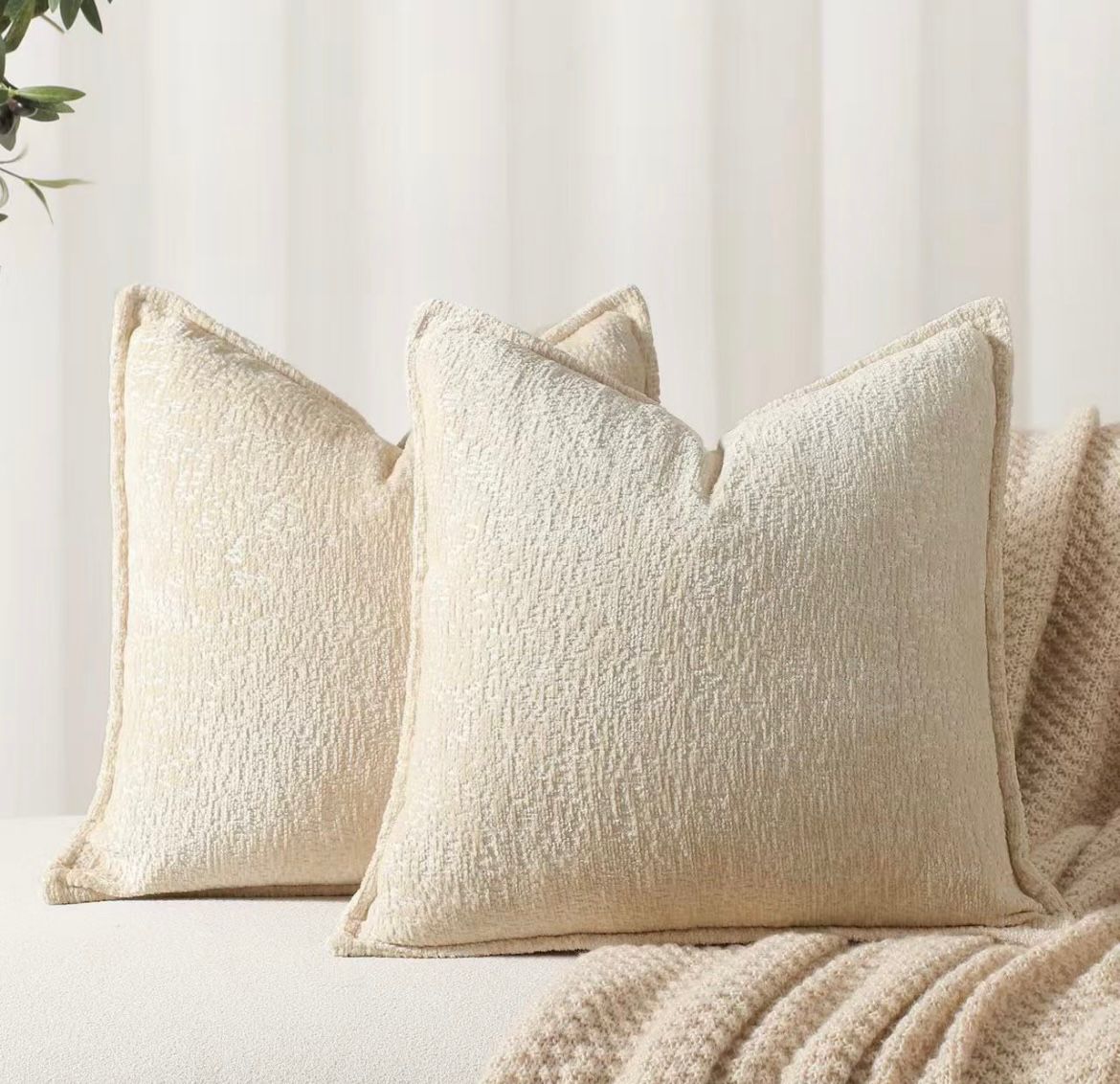 Fundas de cojines chenille lluvia