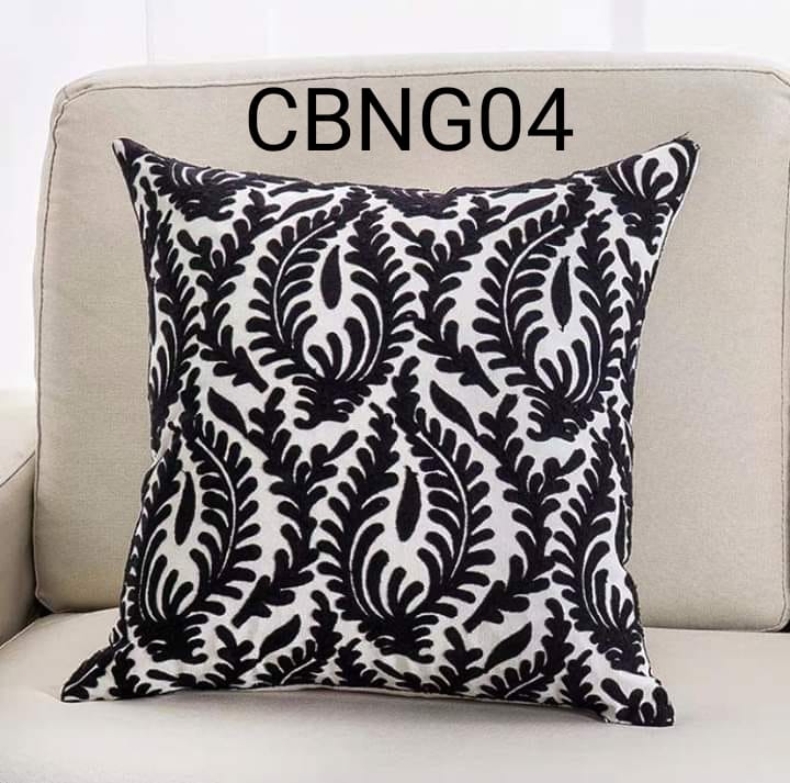 Fundas de cojines bordados negro