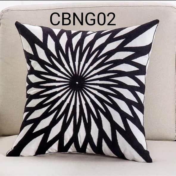 Fundas de cojines bordados negro