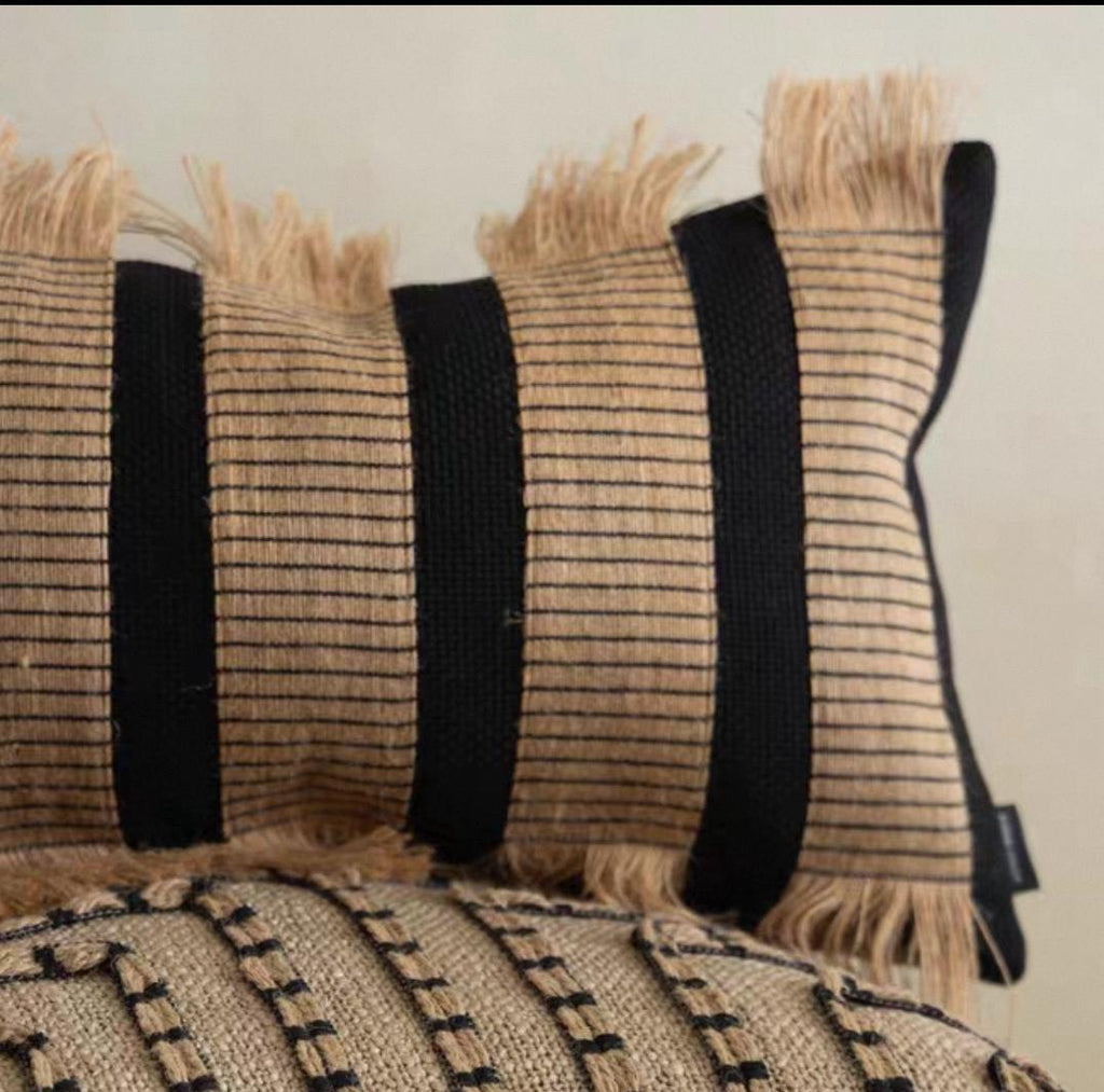 Funda de cojin arpillera