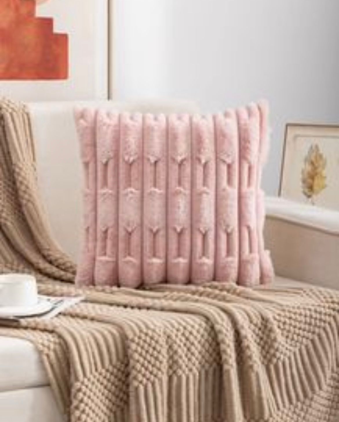 Funda de cojín extra suave con diseño, 45x 45cm