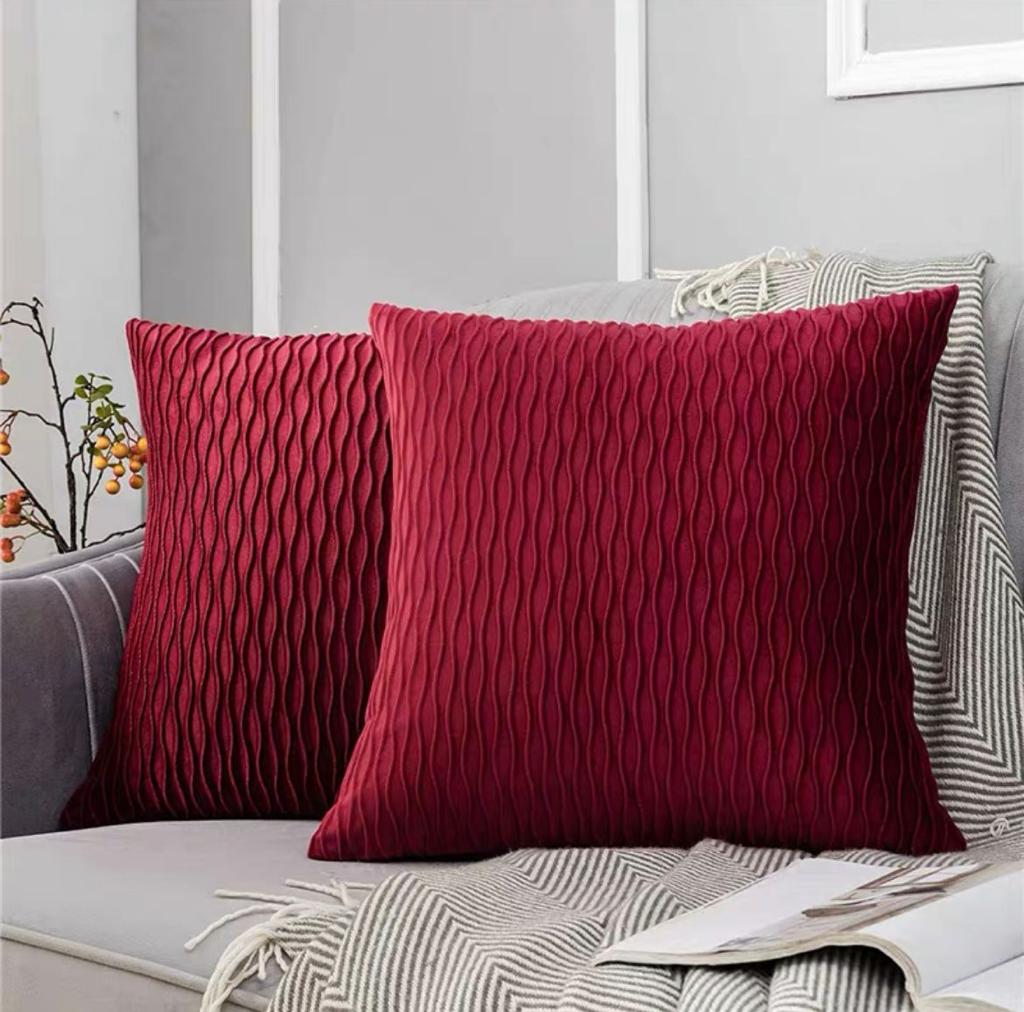 Fundas de cojines terciopelo ondas