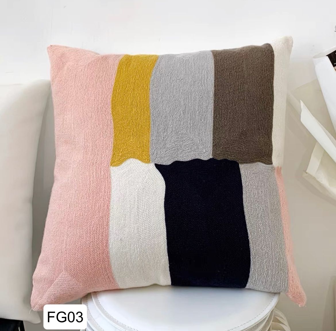 Fundas de cojines con diseños  geométricos