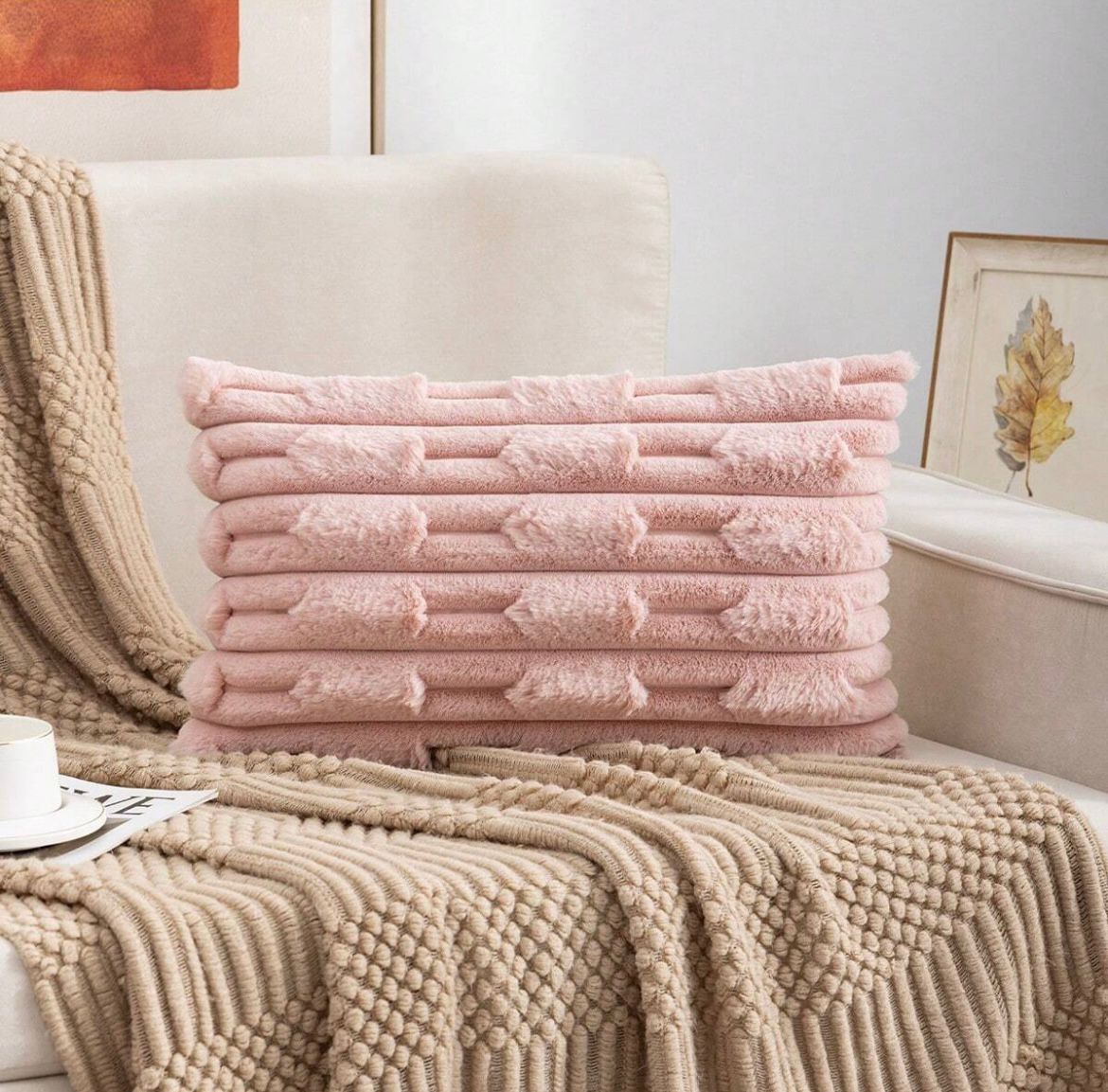 Funda de cojín extra suave con diseño, rectangular