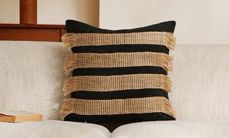 Funda de cojin arpillera