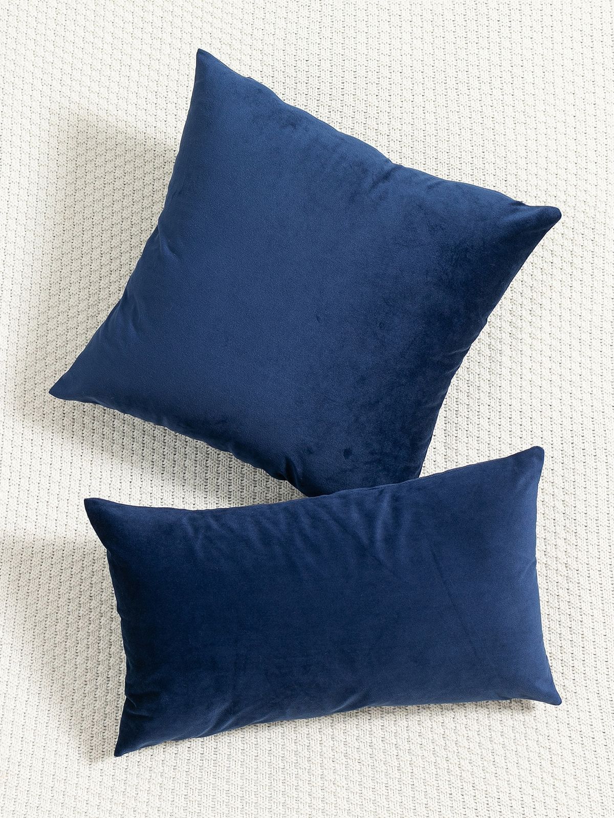 Fundas de cojines terciopelo azul