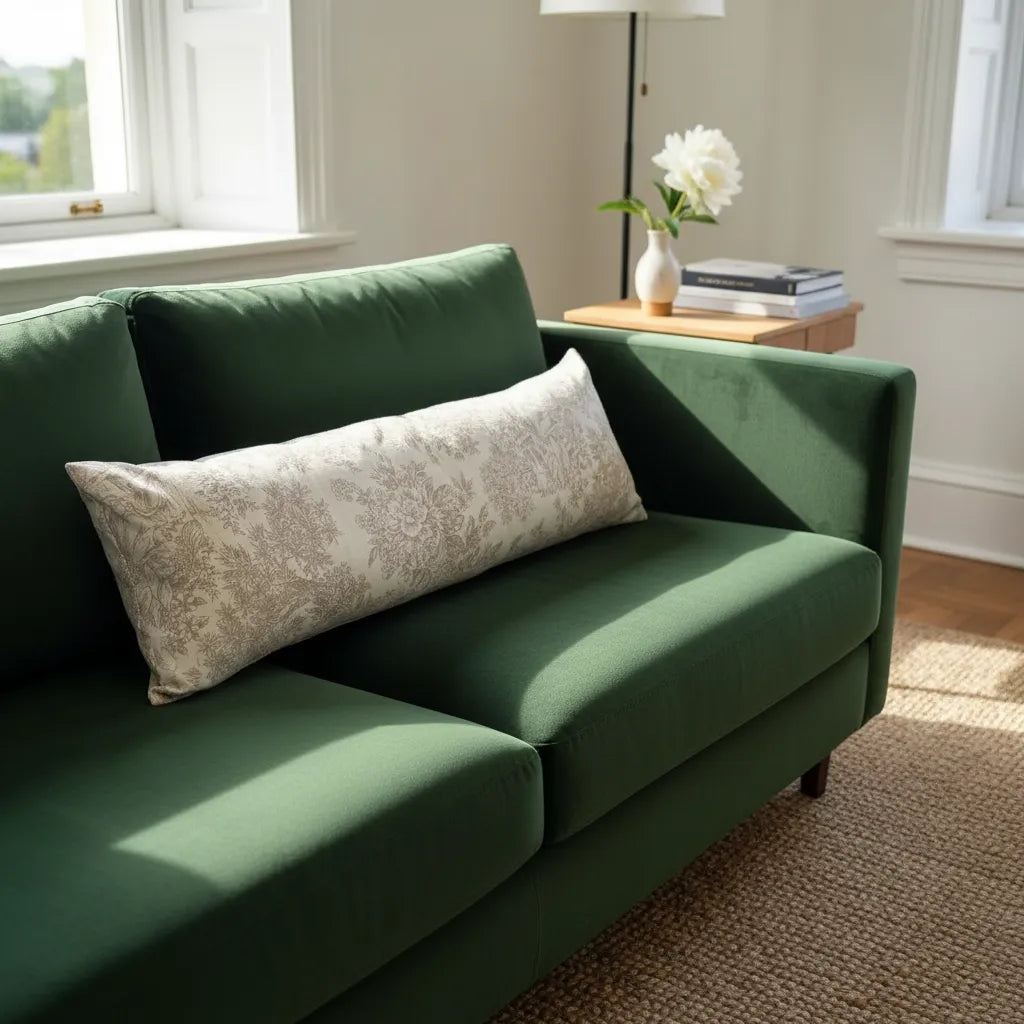 Cojin 30x90 Cm Toile De Jouy Jardín Francés beige