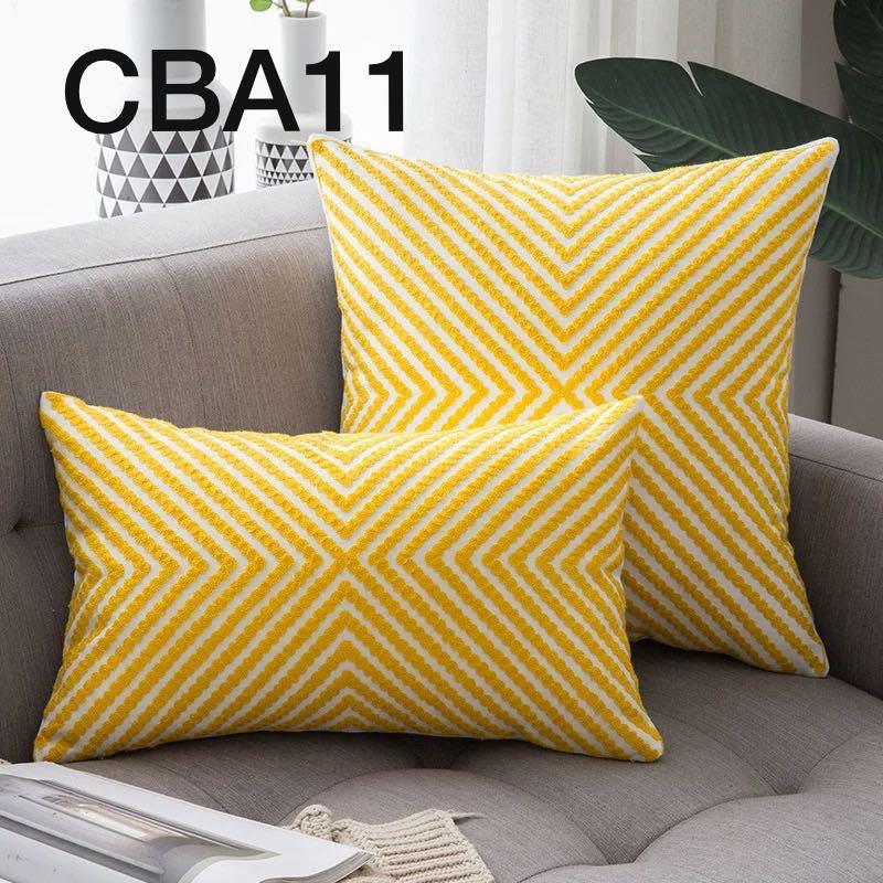 Fundas de cojines Bordados Mostaza, Amarillo