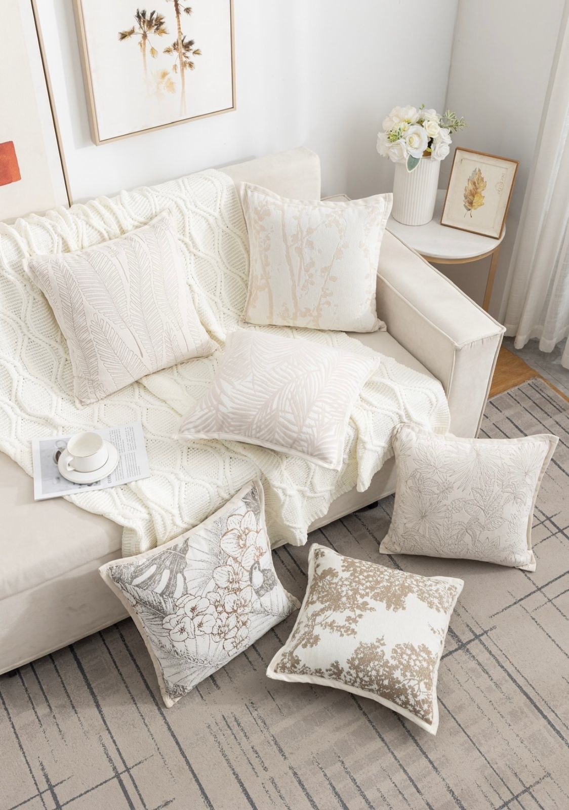 Fundas de cojines chenille