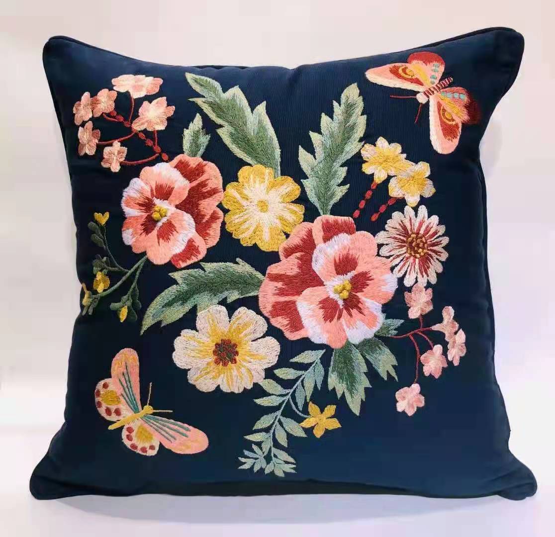 Fundas de cojines bordados punto