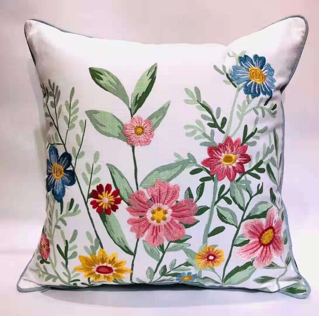 Fundas de cojines bordados punto