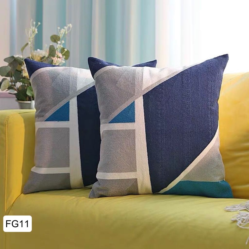 Fundas de cojines con diseños  geométricos