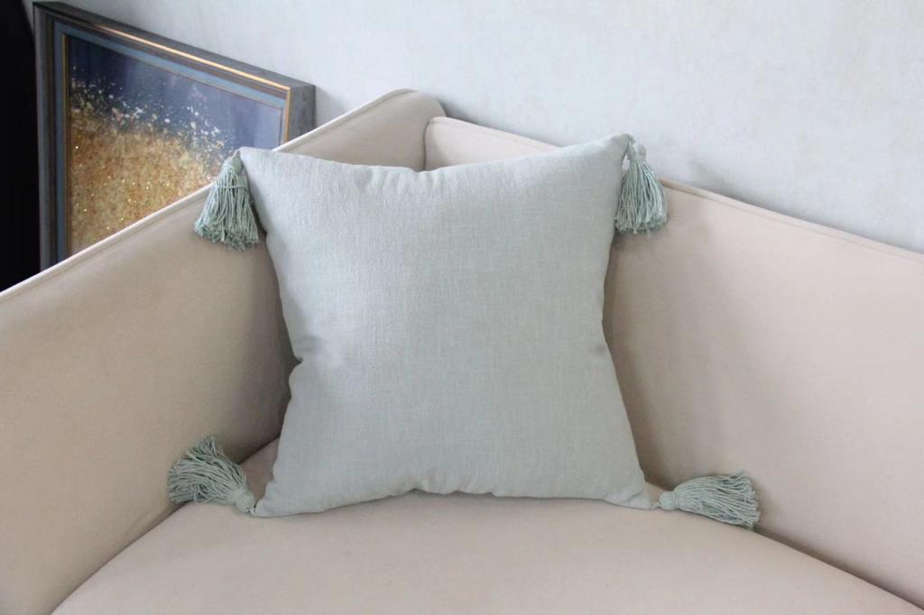 Fundas de cojines lino con flecos