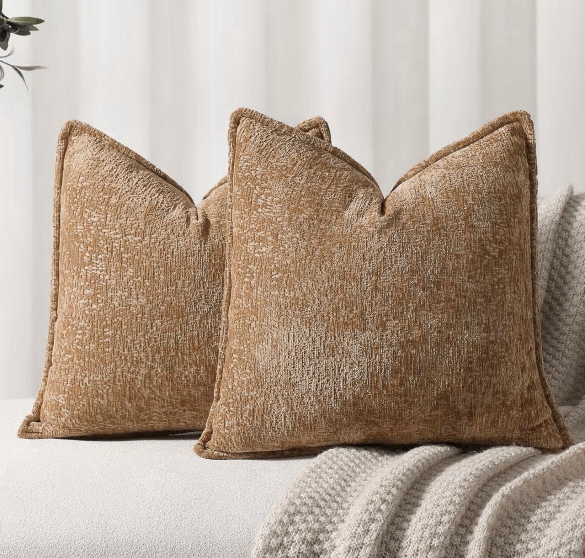 Fundas de cojines chenille lluvia