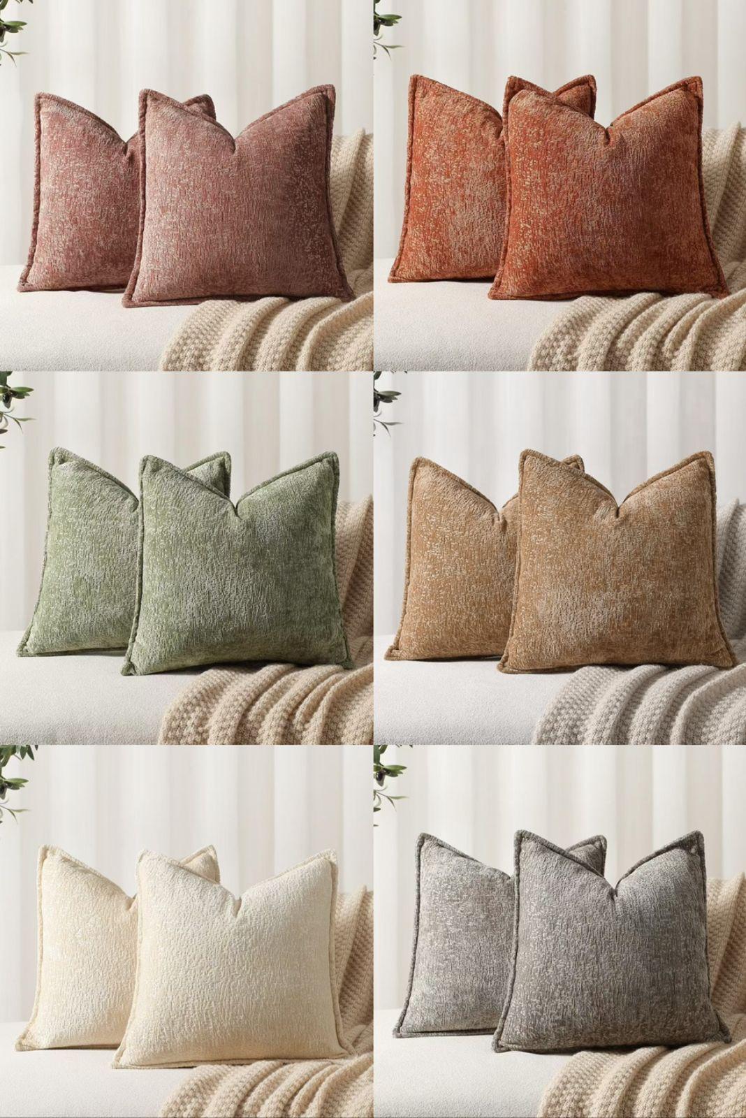 Fundas de cojines chenille lluvia