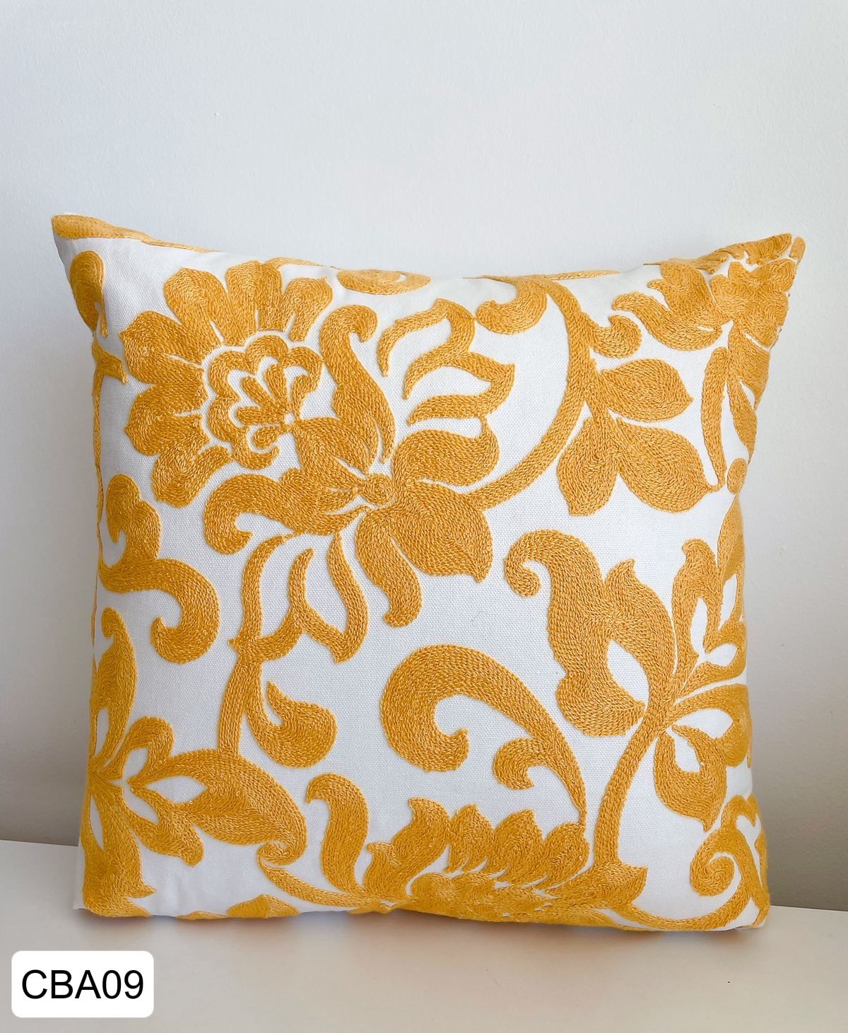 Fundas de cojines Bordados Mostaza, Amarillo