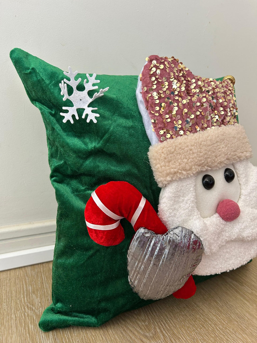 Fundas de cojines navideñas con diseño 3D Viejo pascuero