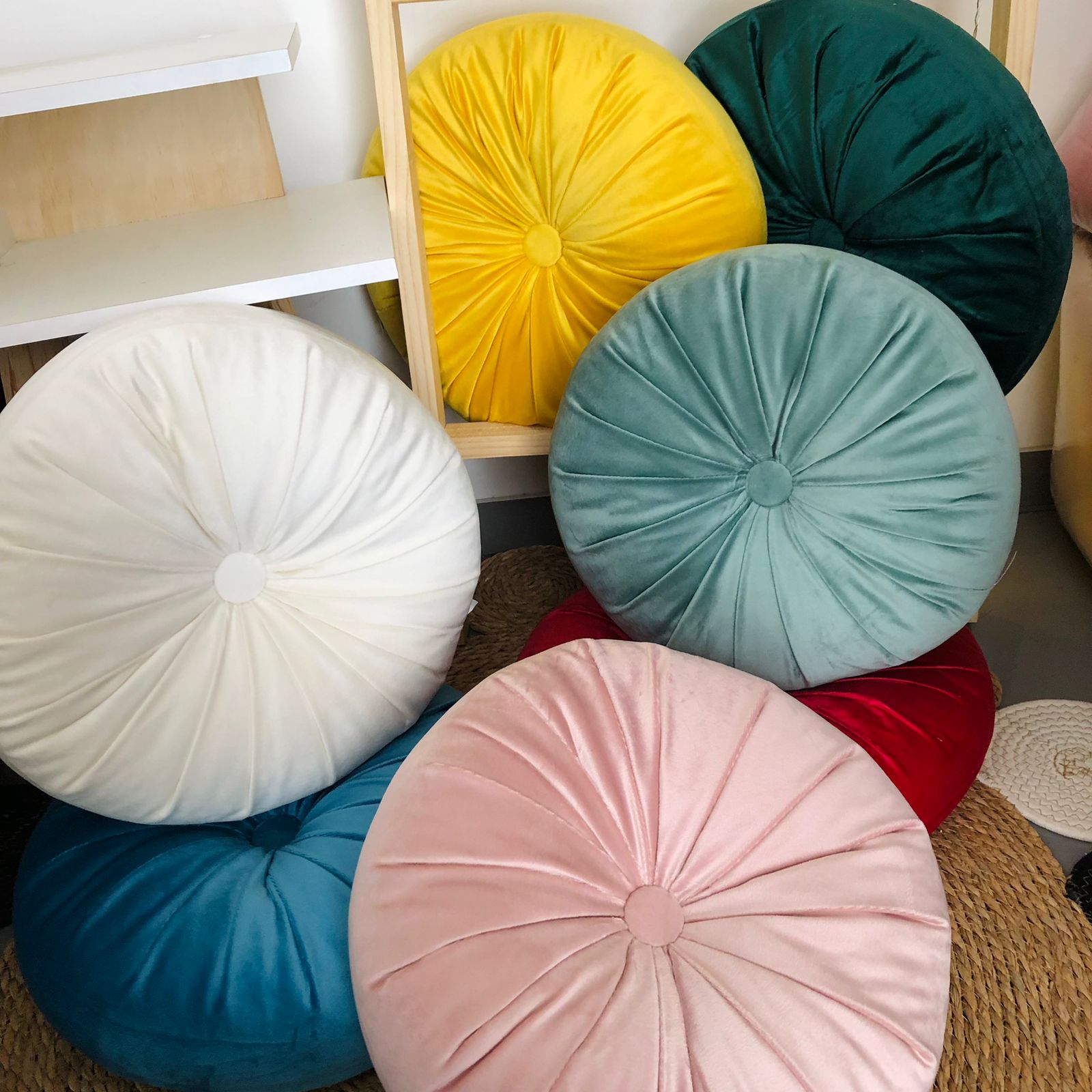 Cojin redondo velvet