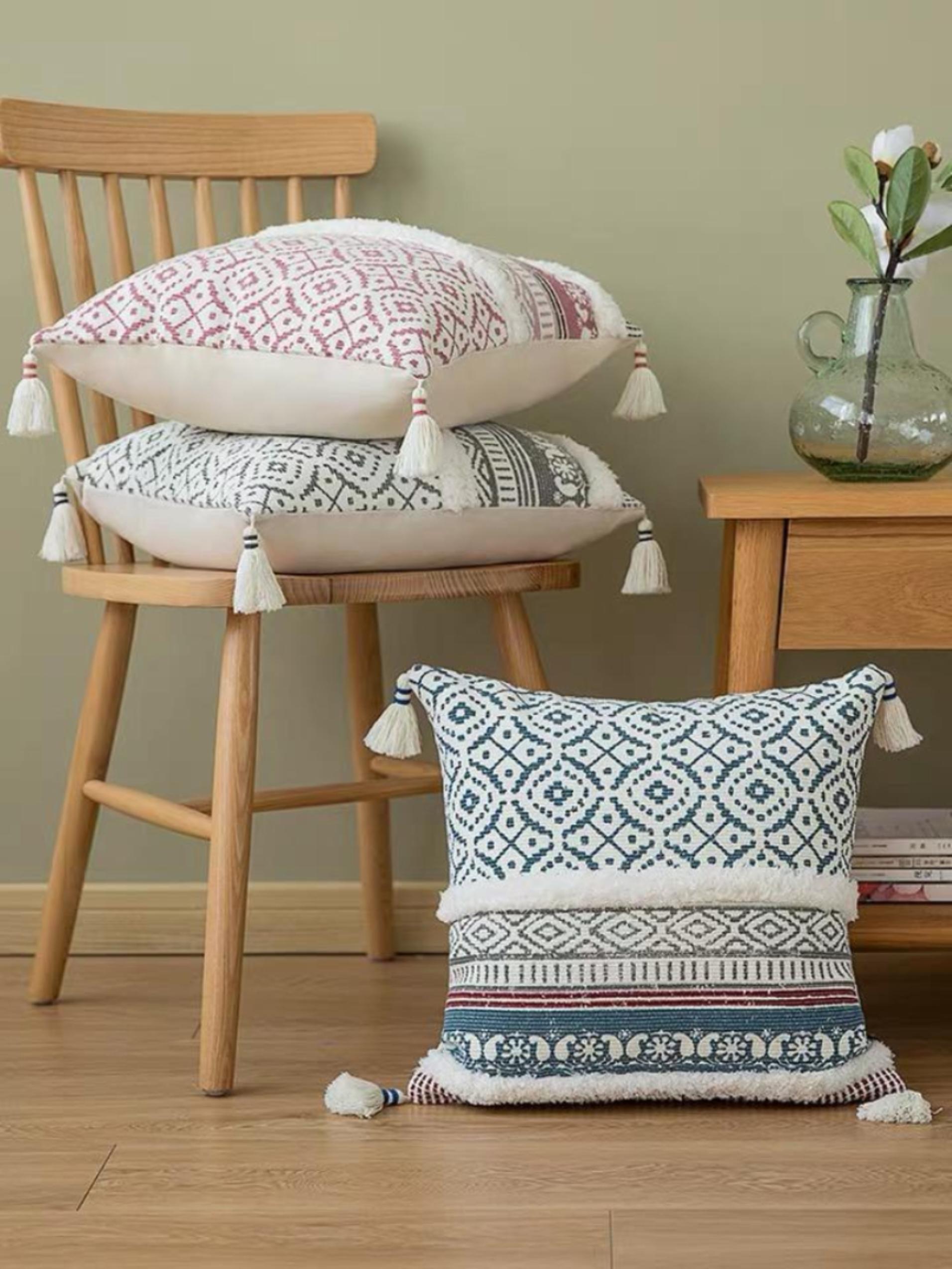 Fundas de cojines Kilim Con Borlas