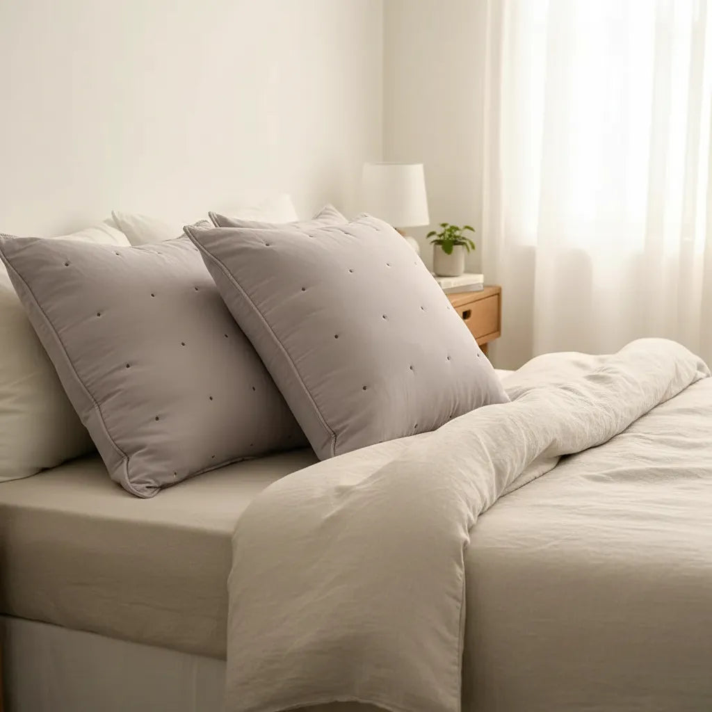 Cojin  Bordado 60×60 Cm · Algodón · Lavanda suave