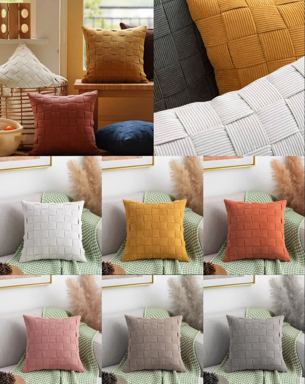 Fundas de cojines entrelazados