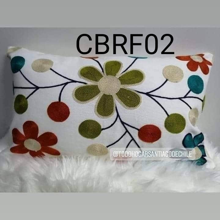 Fundas de cojines bordadas con flores