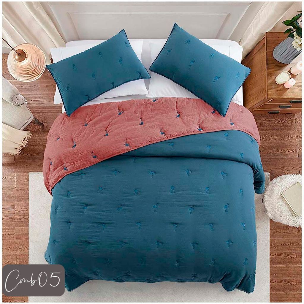 Cubrecamas bordados de algodón