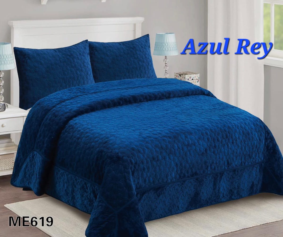 Cubrecamas  terciopelado 2 plazas