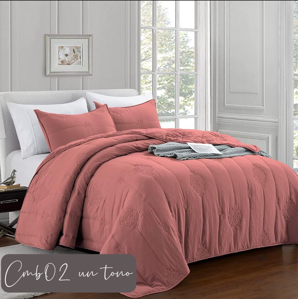 Cubrecamas bordados de algodón