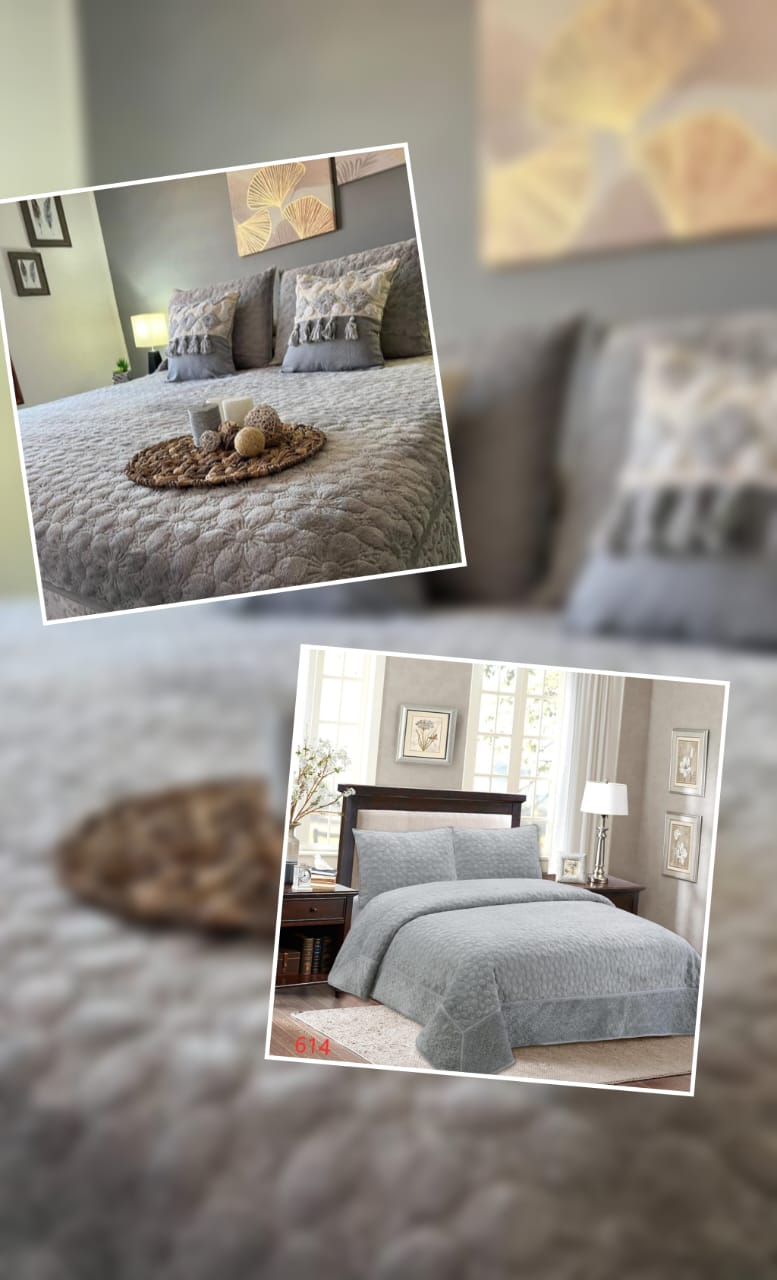 Cubrecamas  terciopelado 2 plazas