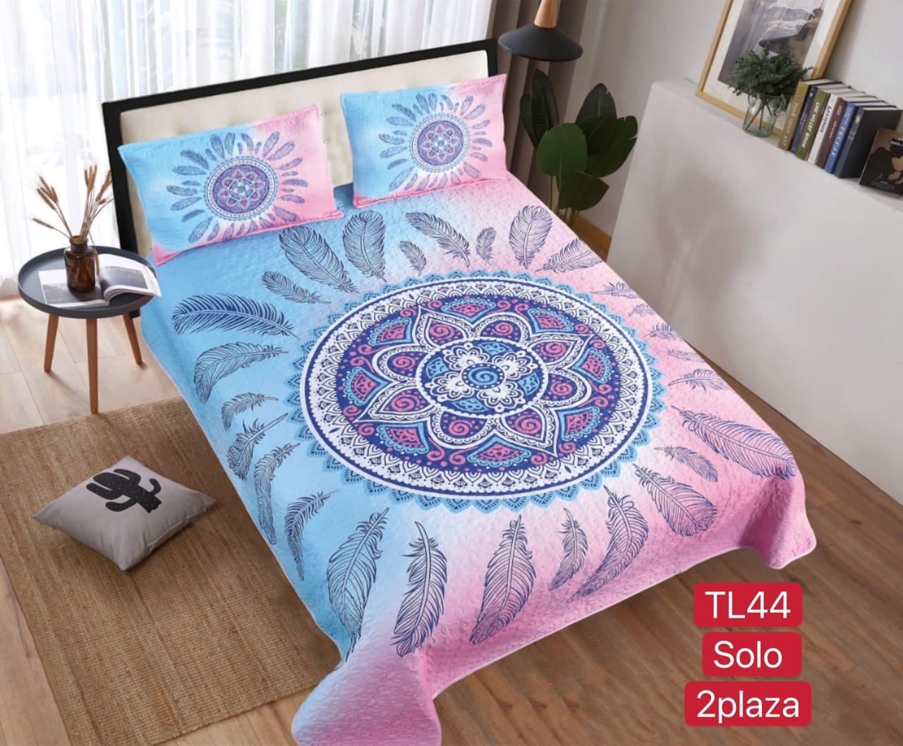 Cubrecamas 2 plazas  con diseño