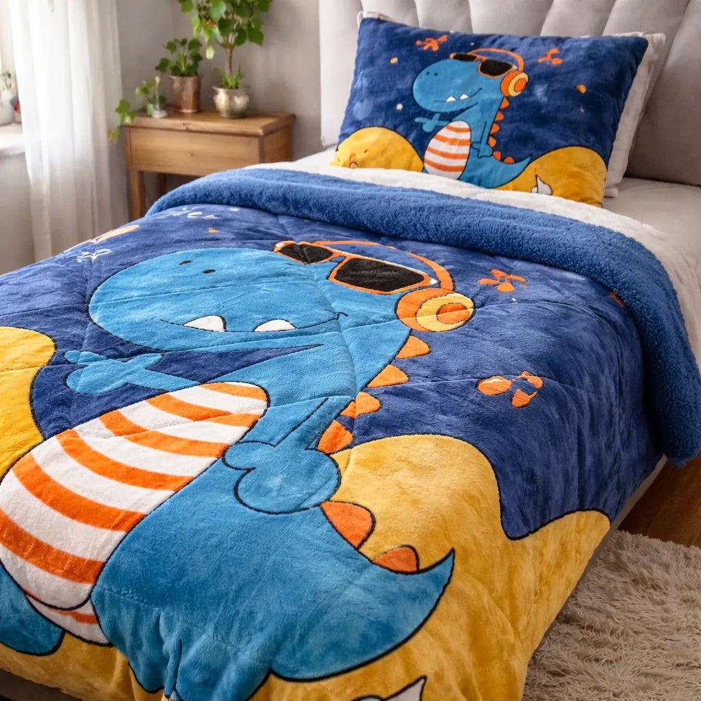 Cubrecama Infantil Polar con Chiporro 1.5 Plazas – Súper Suave y Calentito