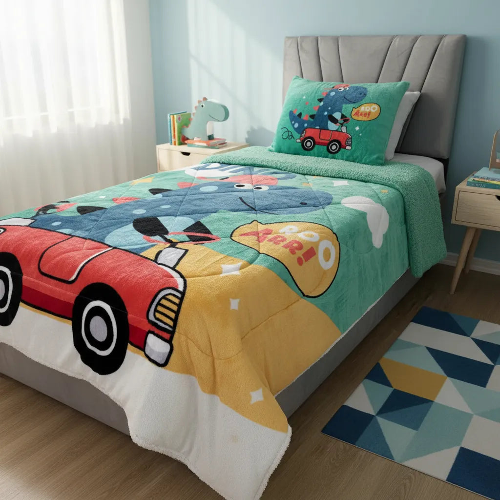 Cubrecama Infantil Polar con Chiporro 1.5 Plazas – Súper Suave y Calentito