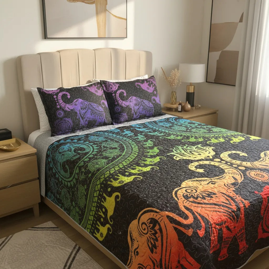 Cubrecamas 2 plazas  estampado mandala