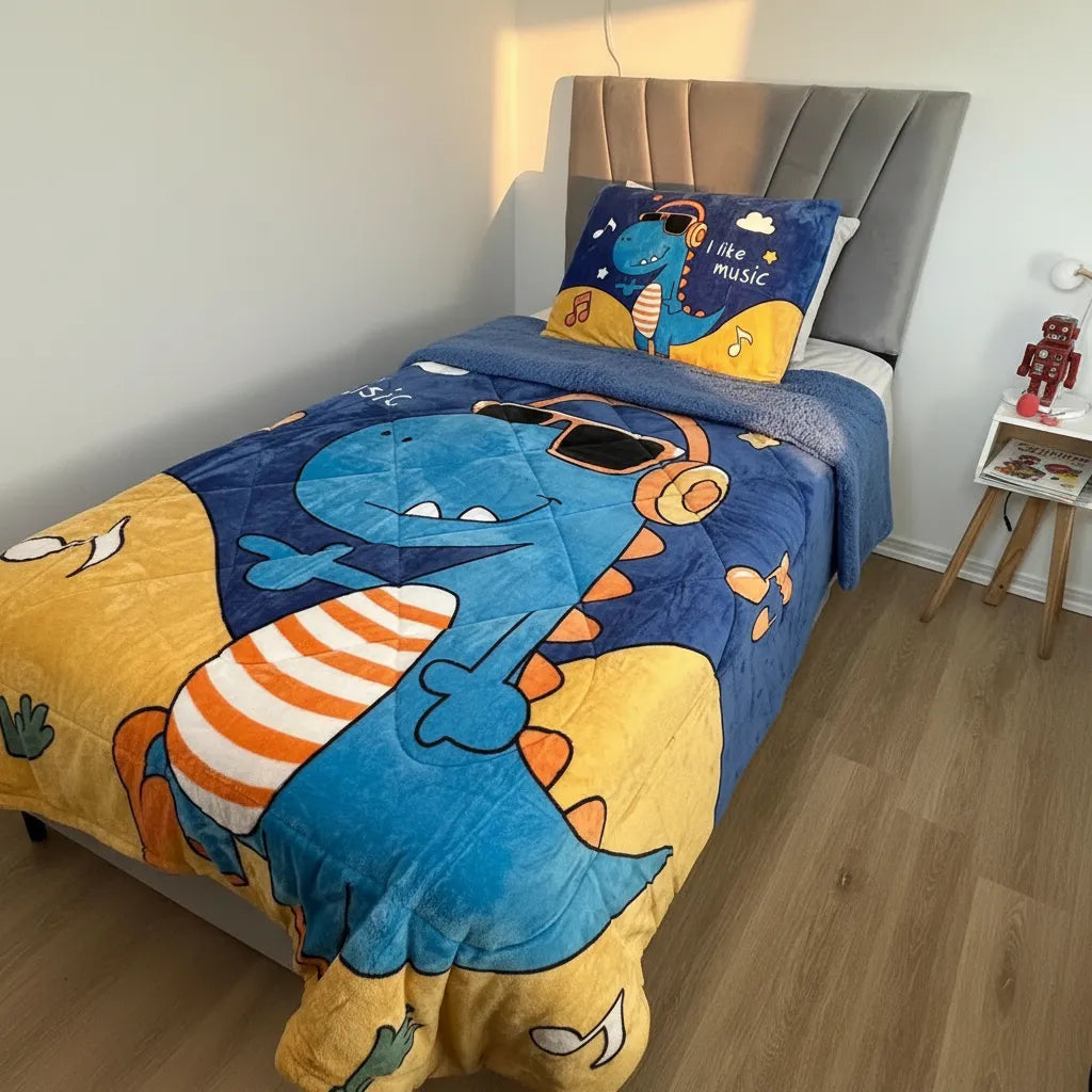 Cubrecama Infantil Polar con Chiporro 1.5 Plazas – Súper Suave y Calentito