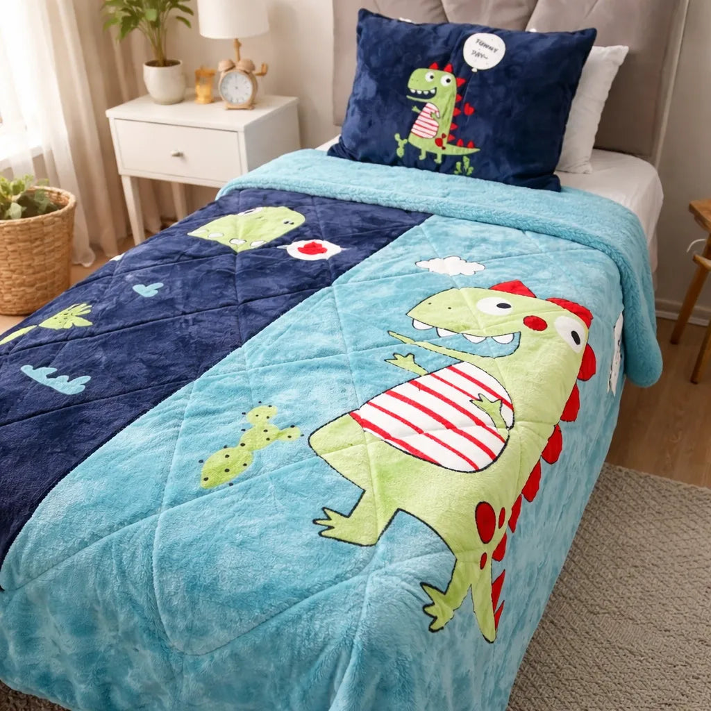 Cubrecama Infantil Polar con Chiporro 1.5 Plazas – Súper Suave y Calentito