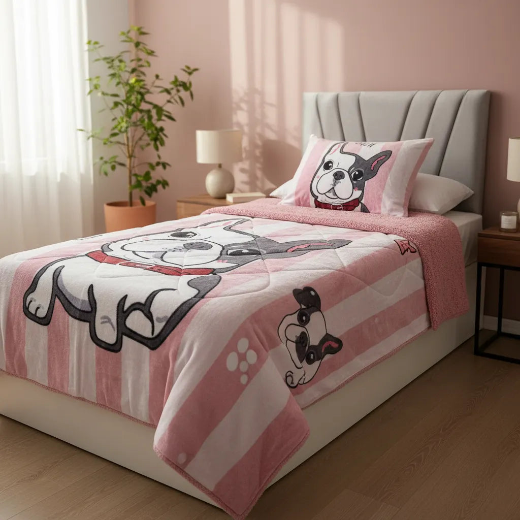 Cubrecama Infantil Polar con Chiporro 1.5 Plazas – Súper Suave y Calentito