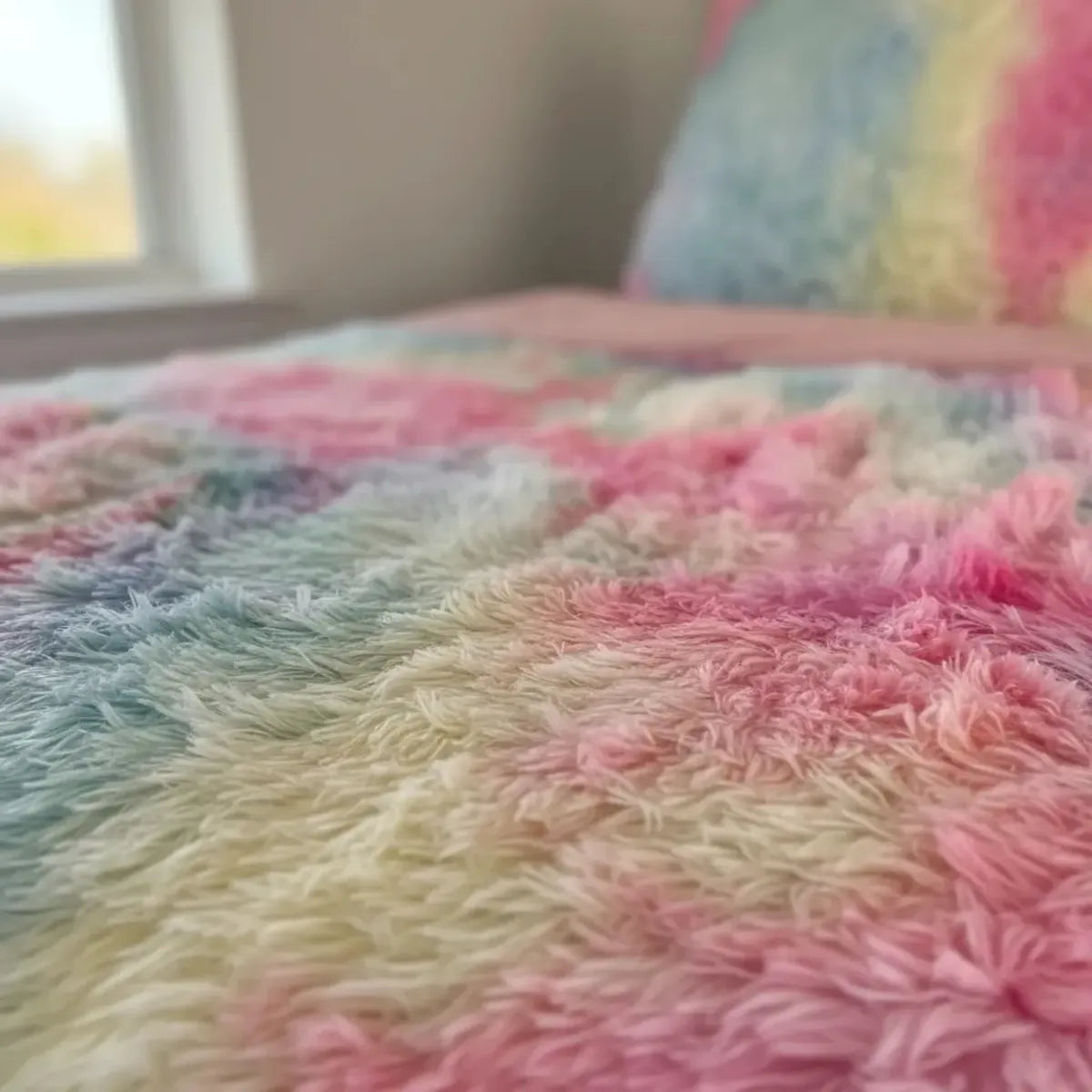 Cubrecama Peludo 1.5 Plazas con Chiporro | Multicolor
