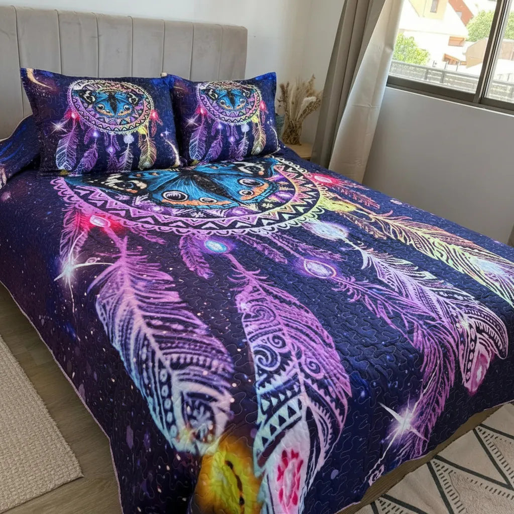 Cubrecama De Verano 2 Plazas Diseño Atrapasueños + 2 Fundas