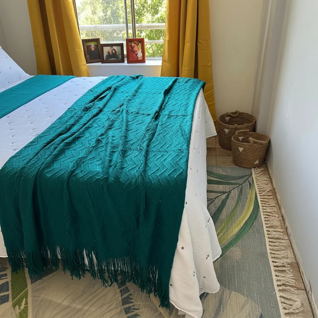 Set Renovación Dormitorio 2 Plazas Mostaza | 10 Piezas · Proyecto Real