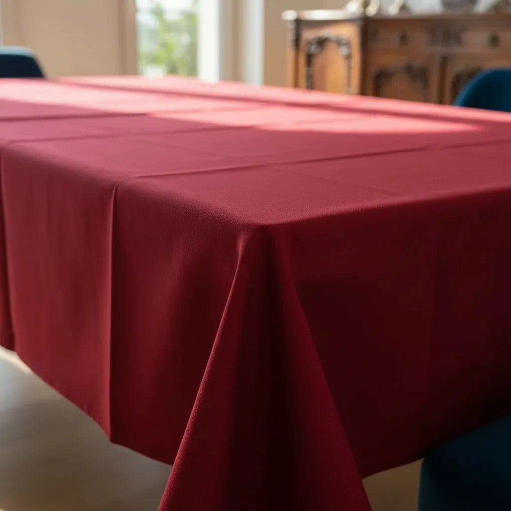 Mantel Repelente · Mesa 6 Puestos · Rojo