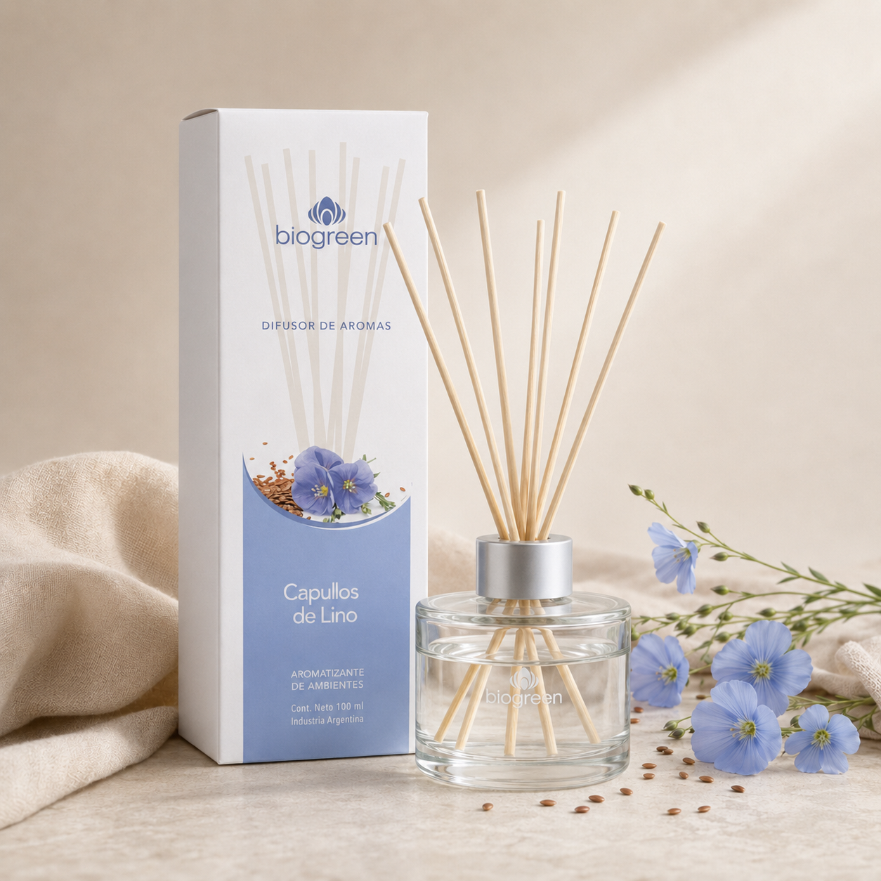 Difusor de Aromas Capullos de Lino Biogreen – 100 ml